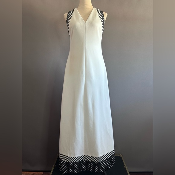 Dresses & Skirts - Vintage Ayres Unlimited Black and White Striped Pokadot Long Maxi Dress